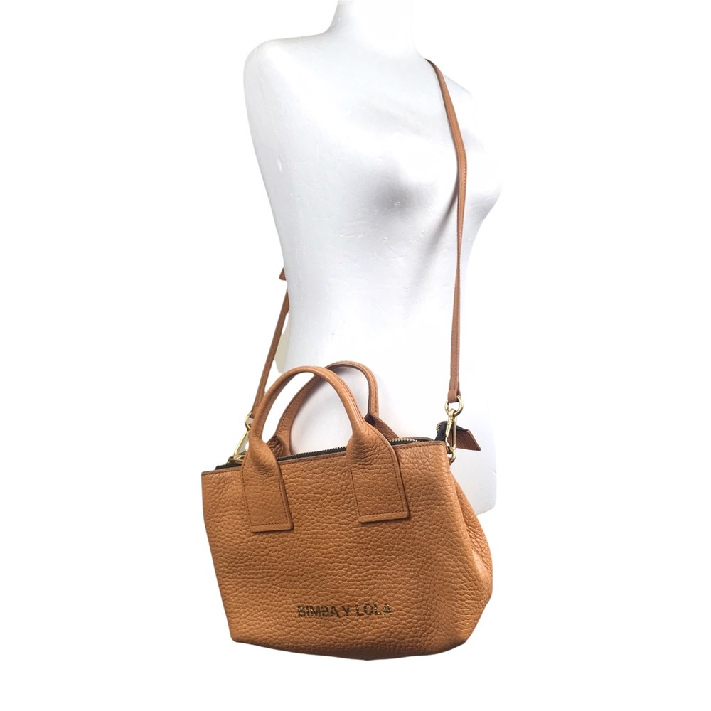 Bimba Y Lola Tan Leather Small Handbag Satchel